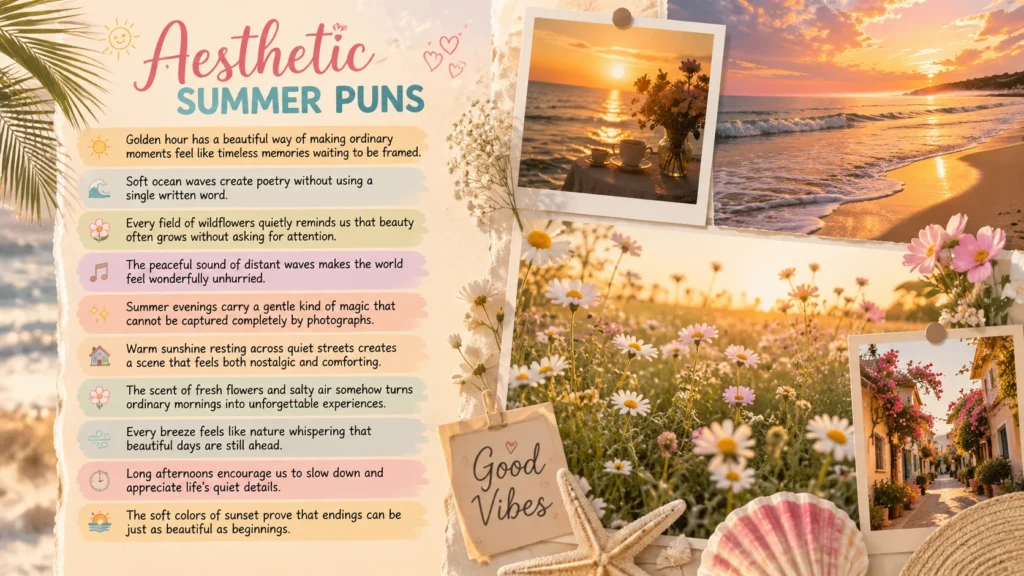 Aesthetic Summer Puns
