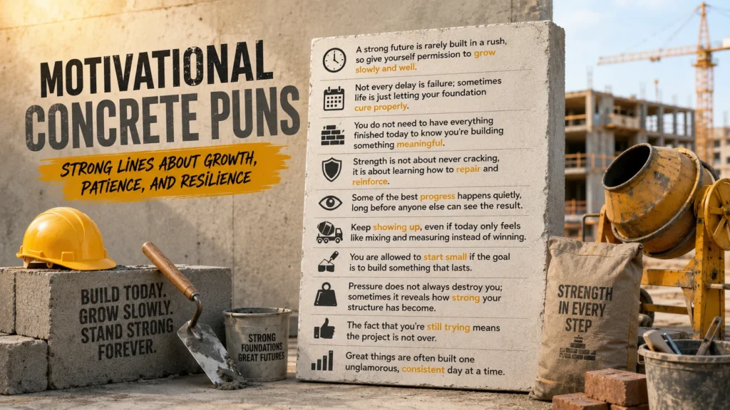 Motivational Concrete Puns
